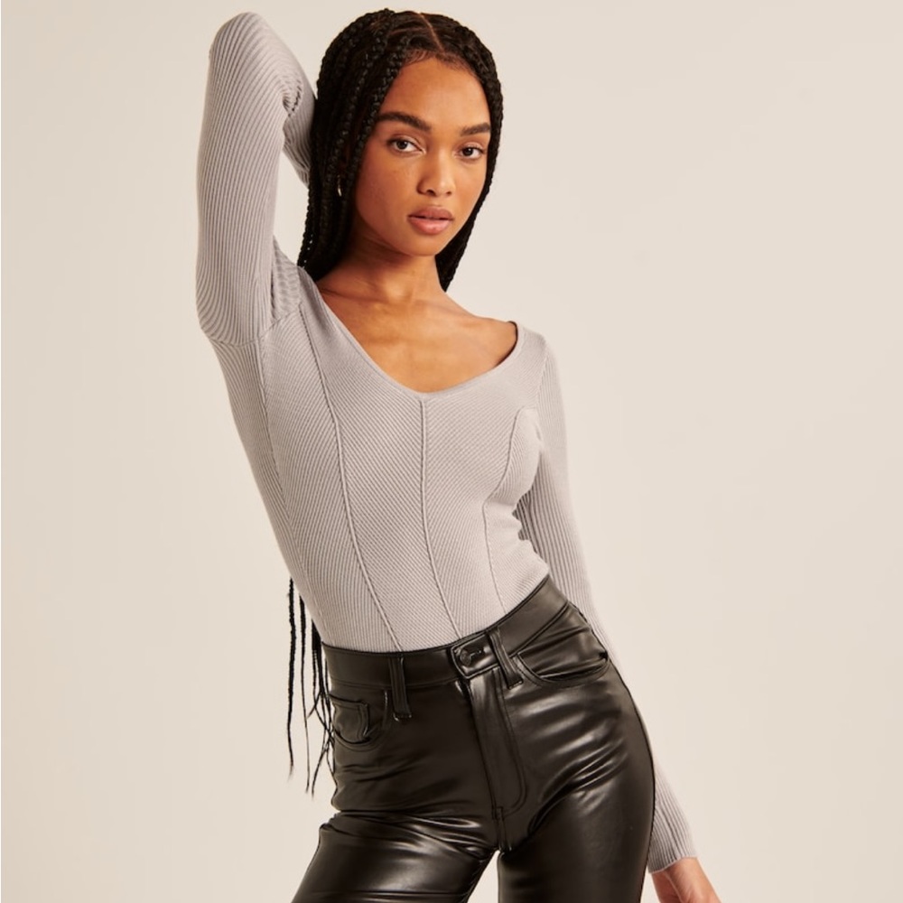 NWT Abercrombie & Fitch V-neck Sweater Bodysuit